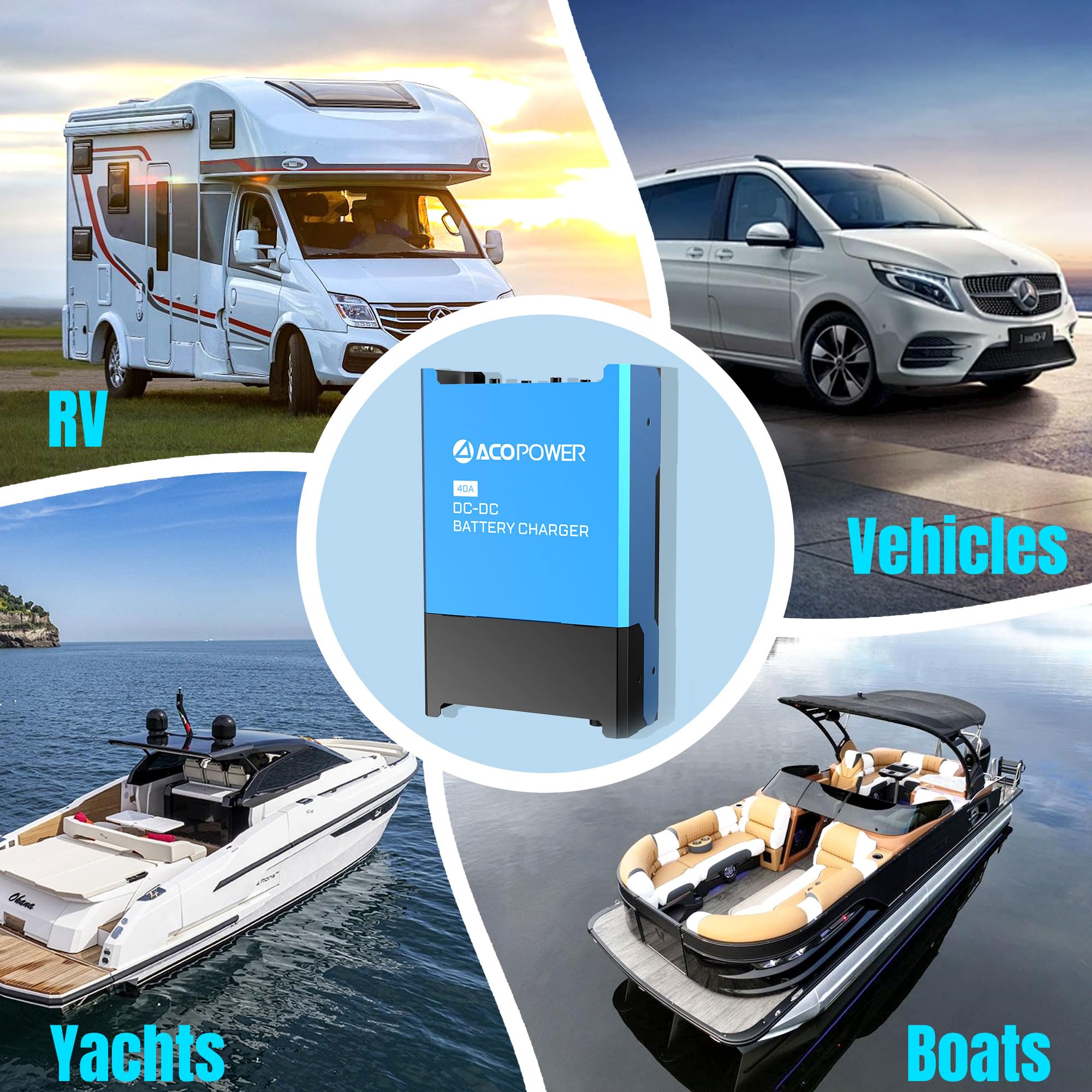 12V 40A DC to DC On-Board Battery Charger