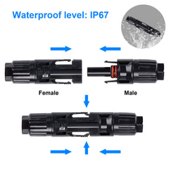 3 Pairs Male/Female Solar Connectors