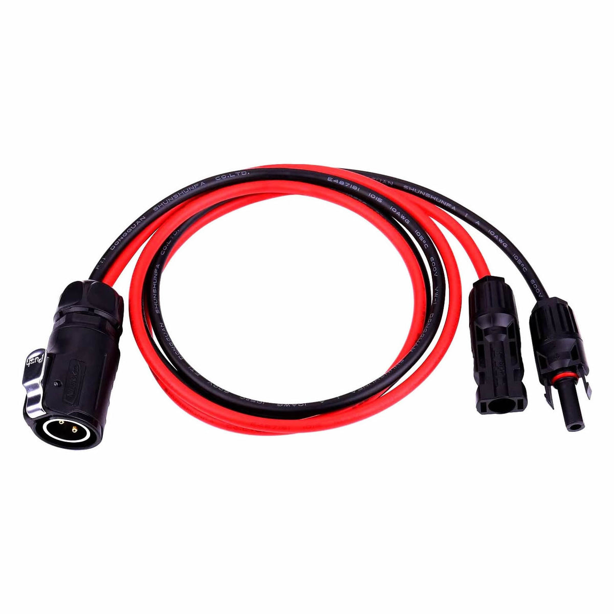 2 Pin Power Industrial Circular Connector to Solar Connector